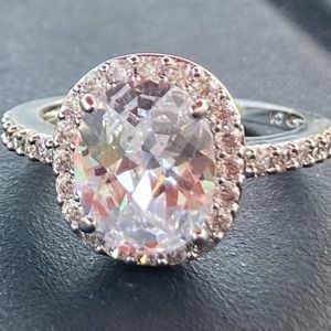 New Simulated Oval Diamond Ring